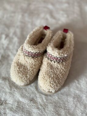 UGG Tazz Heritage Braid natural fluffy platform shoes